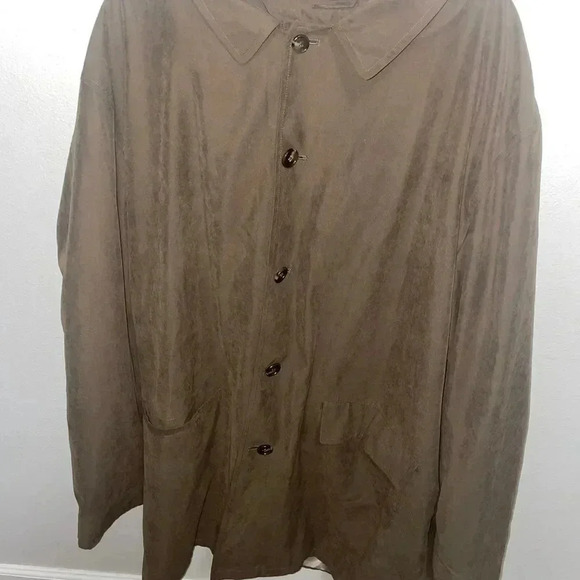 Brooks Brothers wool men’s brown trench coat removable wool lining - Picture 1 of 8
